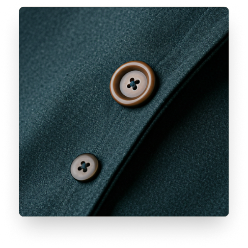 Close up of wool fabric texture and buttons